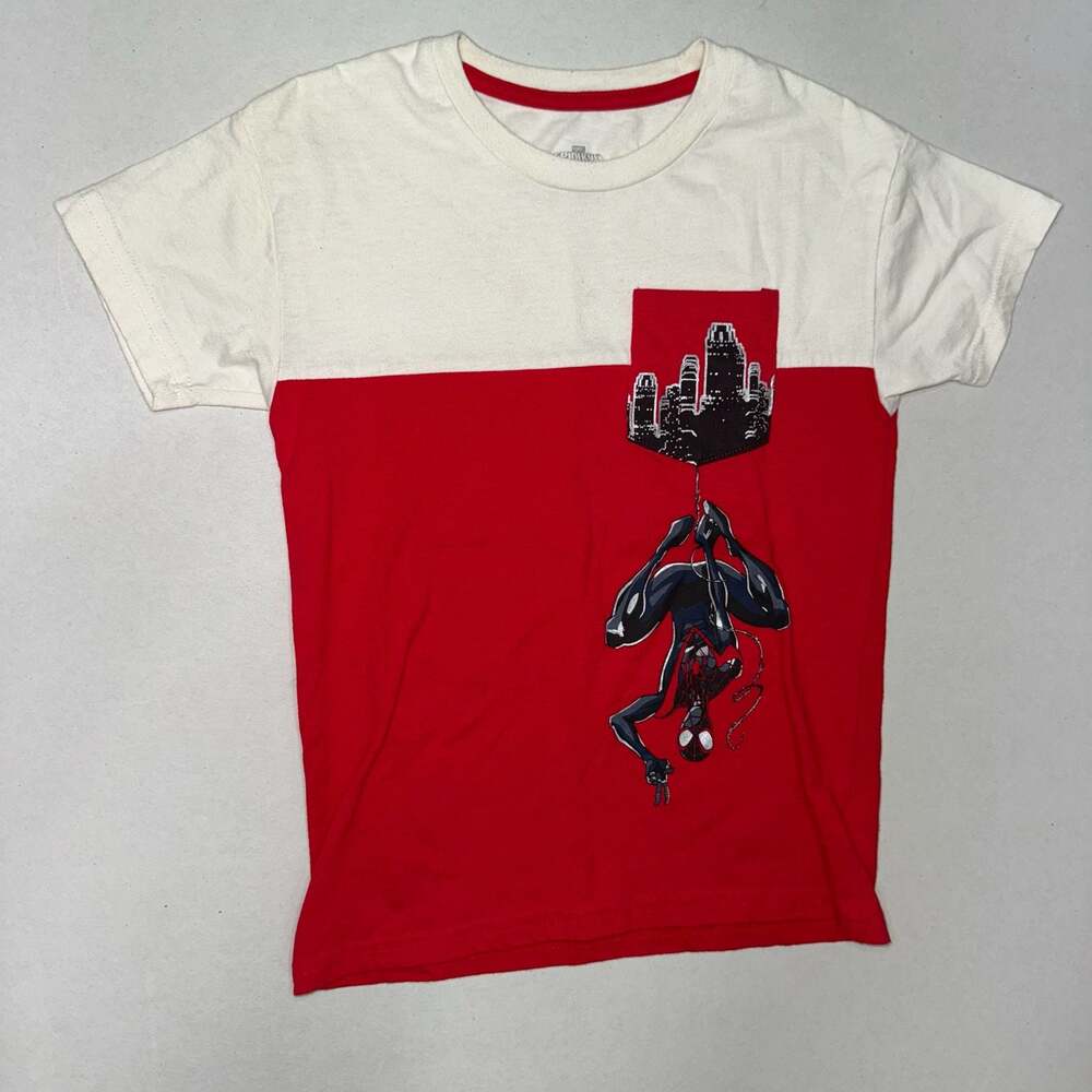 Marvel Miles Morales Spider-Man Colorblock Pocket T-Shirt